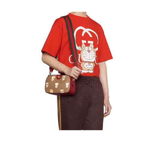 doraemon x gucci small shoulder bag